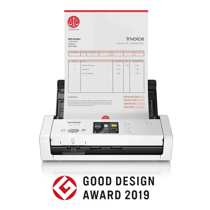 Scanner compact de documents recto-verso Wi-Fi Brother - ADS-1700W