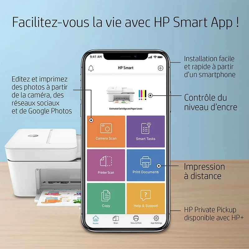 HP DeskJet 4120e - Imprimante Jet d'encre Tout-en-un - 26Q90B#629