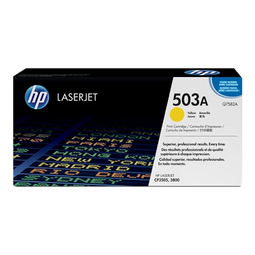 Cartouche de toner d'origine HP 503A jaune - Q7582A
