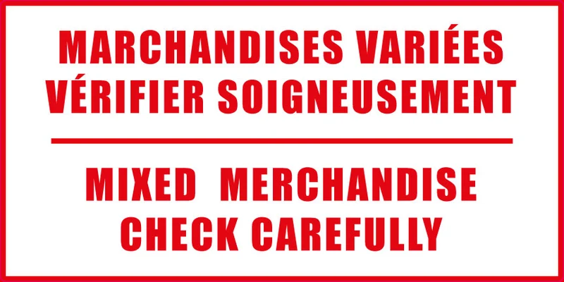 Marchandises variées 3 x 6''