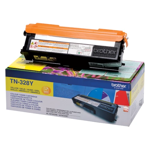 Cartouche de toner d'origine Brother jaune TN-328Y