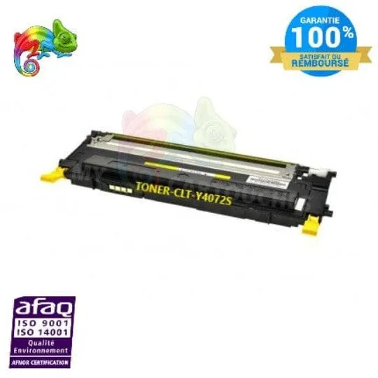 Toner Samsung CLT-Y4072S Jaune: CLP-320, CLP-325, CLX-3185