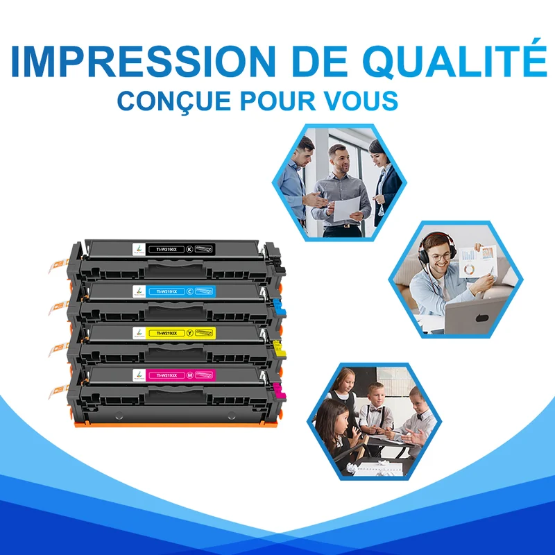 HP Color LaserJet Pro 3202dwe Toners compatibles (Avec Puce) Pack