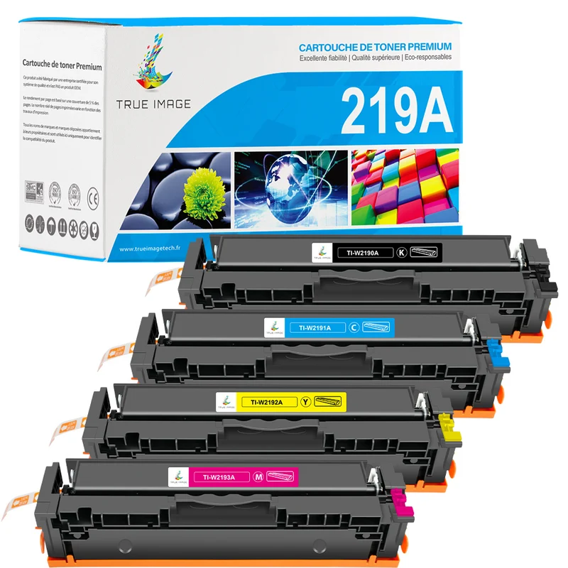 Pack HP 219A Toners Compatibles pour hp color laserjet pro 3202dw, mfp 3302fdw, 3302fdw, 3302sdw, 3302sdwg