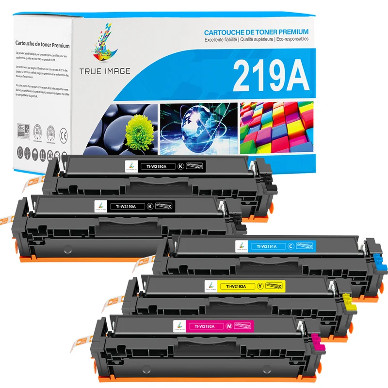 Pack HP 219A Toners Compatibles pour hp color laserjet pro 3202dw, mfp 3302fdw, 3302fdw, 3302sdw, 3302sdwg
