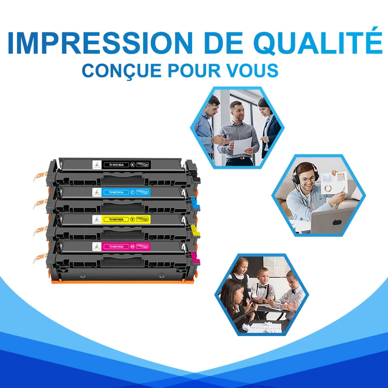 HP Color LaserJet Pro 3202dwe Toners compatibles (Avec Puce) Pack