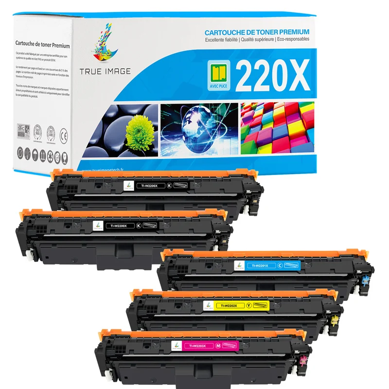 HP Color LaserJet Pro MFP 4302dw Pack Toners Compatibles (Avec Puce) - 220A 220X