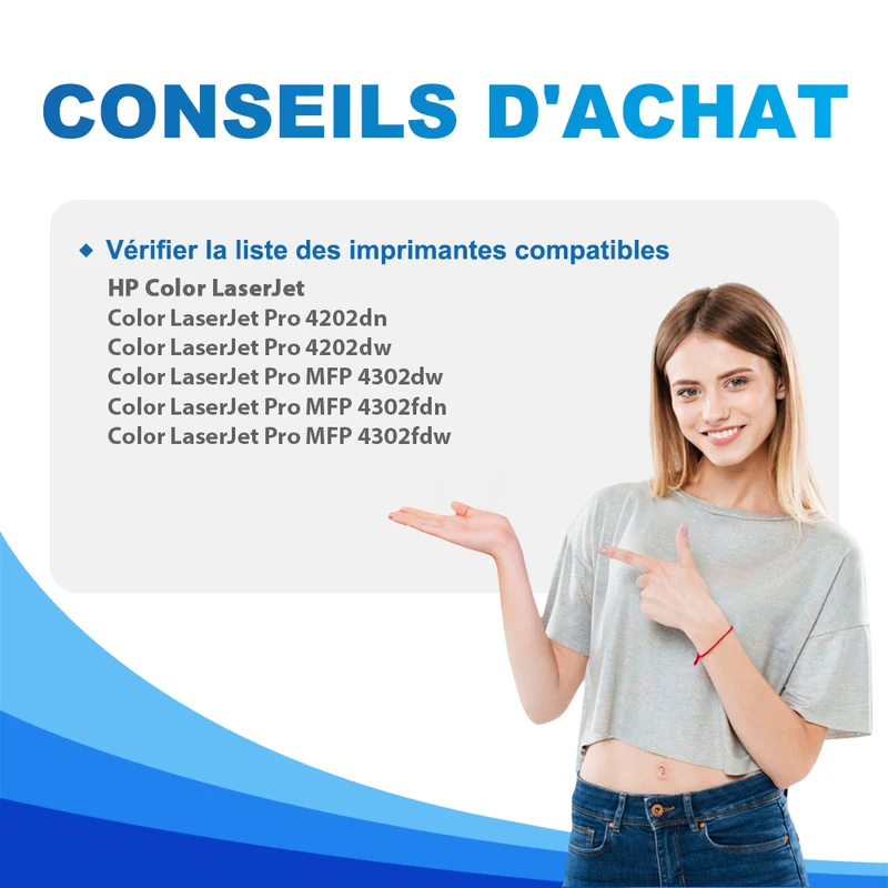 HP Color LaserJet Pro MFP 4302dw Pack Toners Compatibles (Avec Puce) - 220A 220X