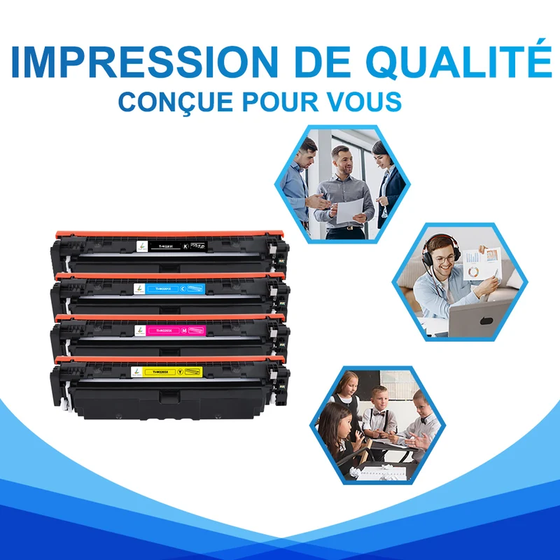 HP Color LaserJet Pro MFP 4302dw Pack Toners Compatibles (Avec Puce) - 220A 220X