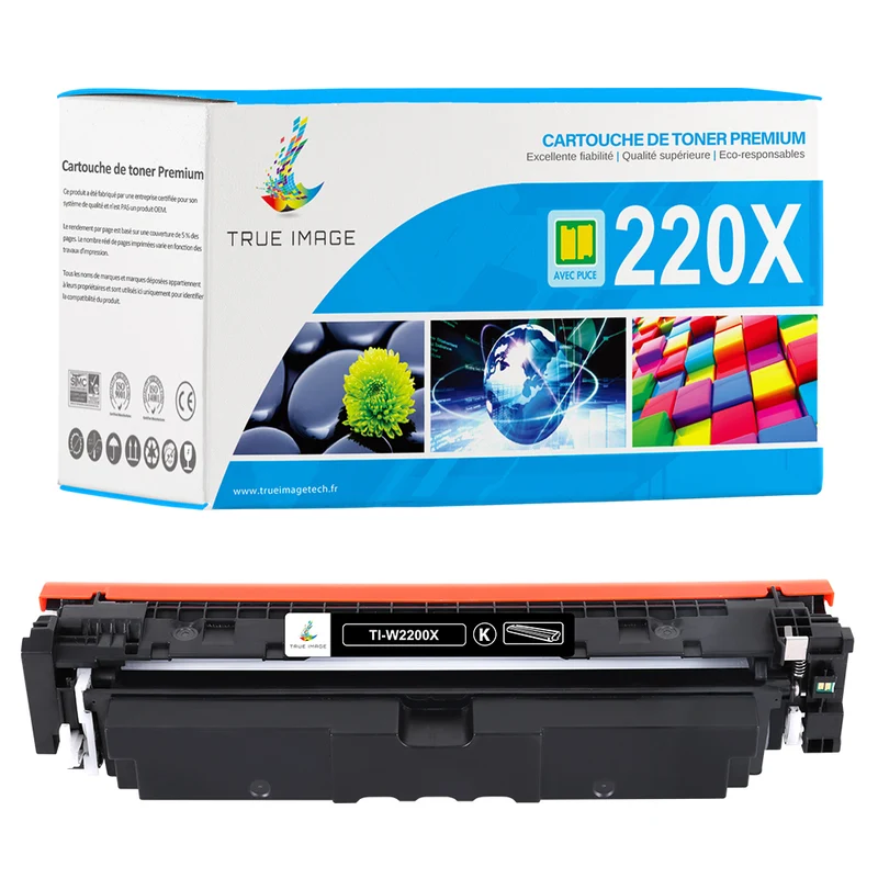 Toner Noir HP 220X W2200X Compatible | Puce Intelligente | Suivi du niveau d'encre