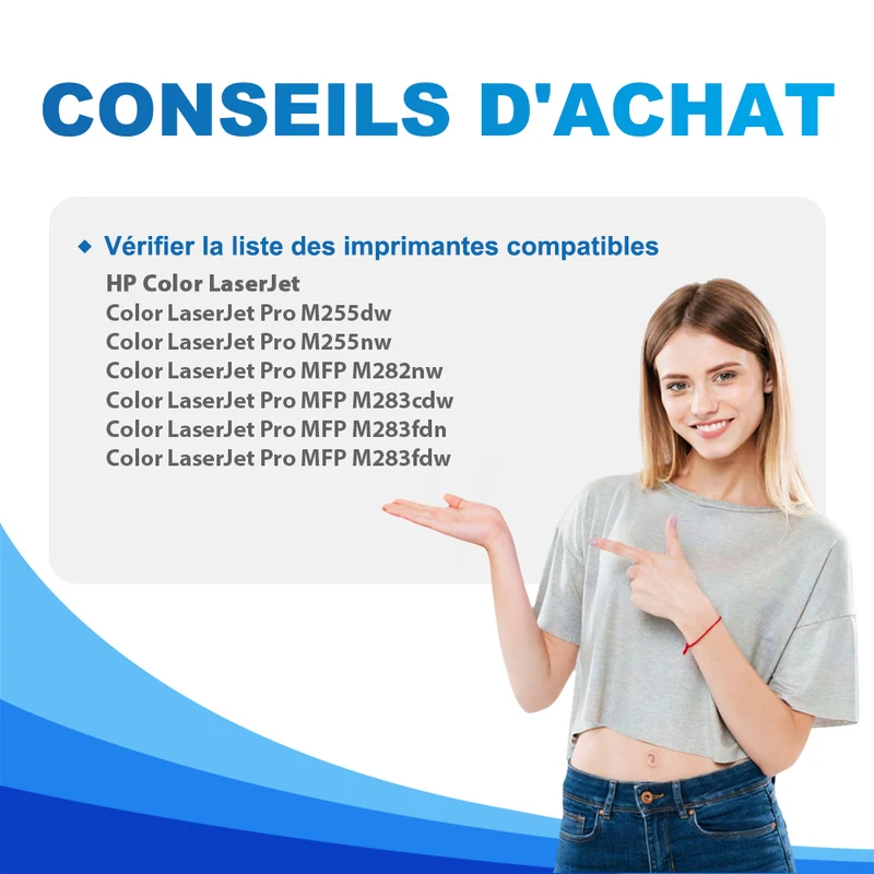 Pack HP 207A Toners Compatibles (Avec Puce) W2210/1/2/3A