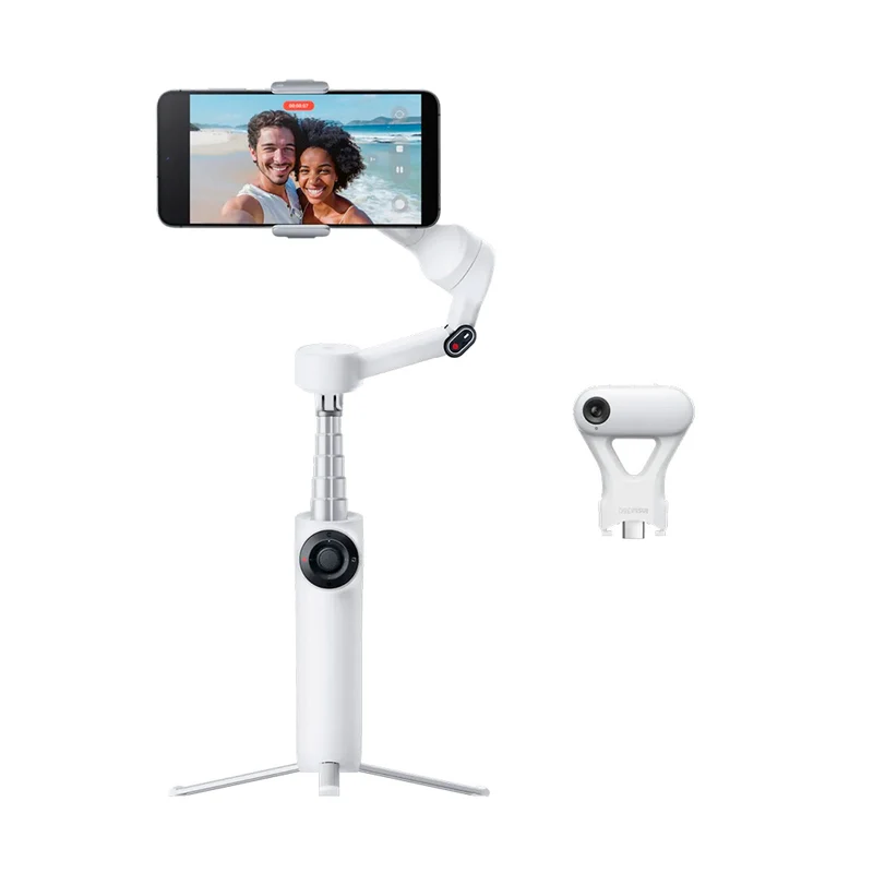 Stabilisateur pour téléphone Flow 2 avec Traqueur IA (Blanc)