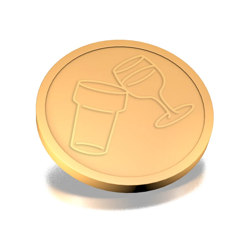 Jetons pour buvette bière et vin en relief - Ø29 mm - 250 pièces