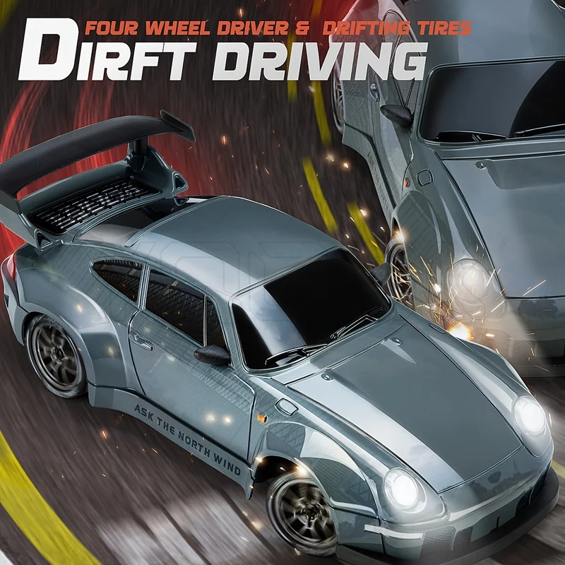 Voiture RC Drift 4WD - Lumières LED & Batterie Rechargeable