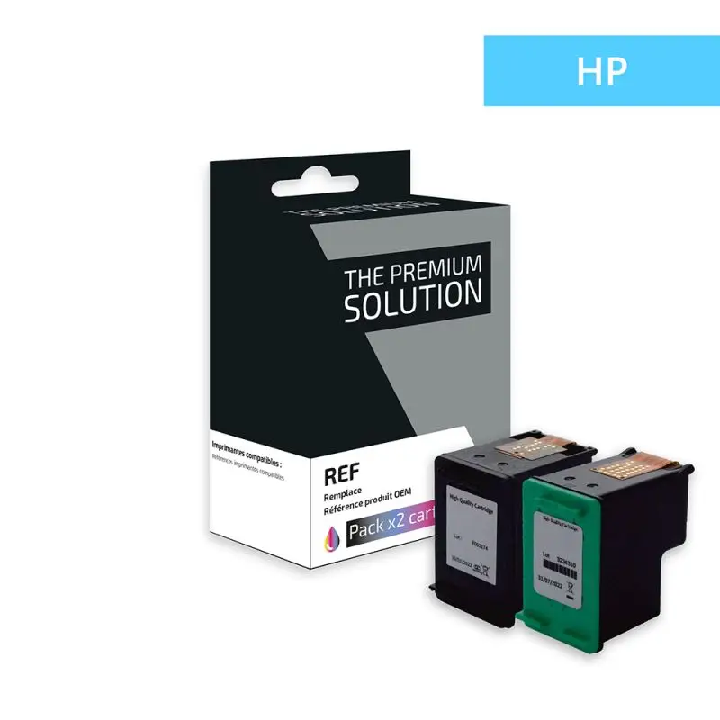 HP 338/343 Cartouche Pack 4 Couleurs remanufacturé équivalent à C8765EE, C8766EE