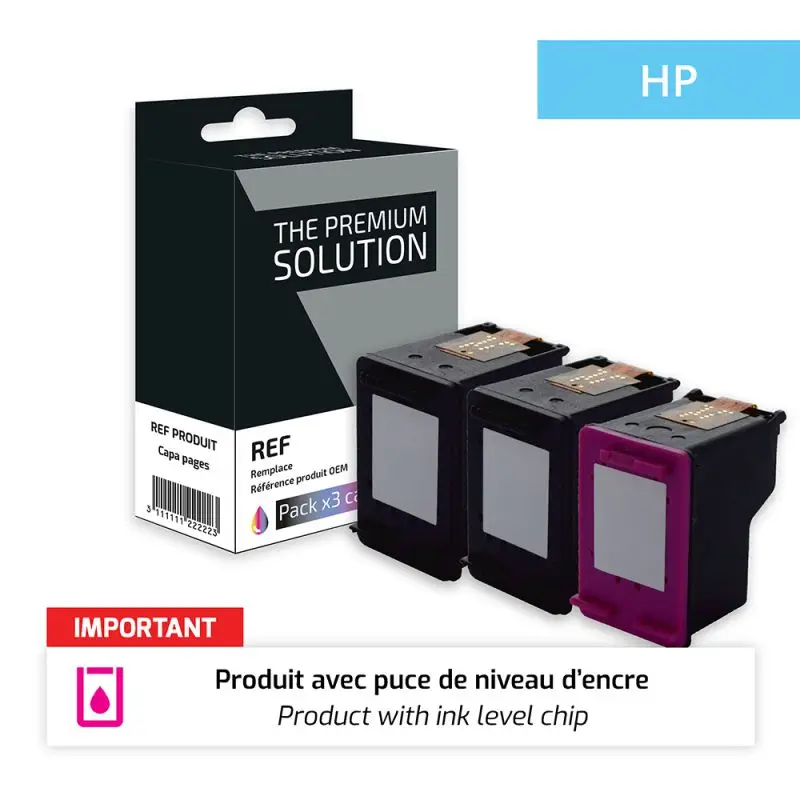 HP 305XXL Cartouche Pack 4 Couleurs remanufacturé équivalent à 6ZD17AE