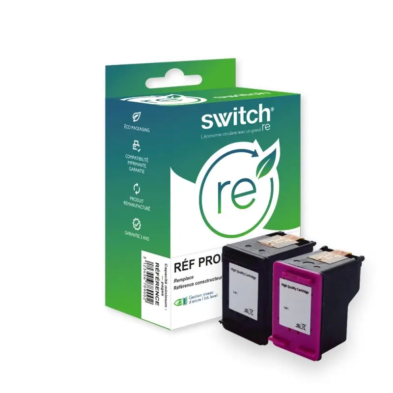 HP 301 Cartouche Pack 4 Couleurs remanufacturé équivalent à CH561EE, CH562EE · Switch RE