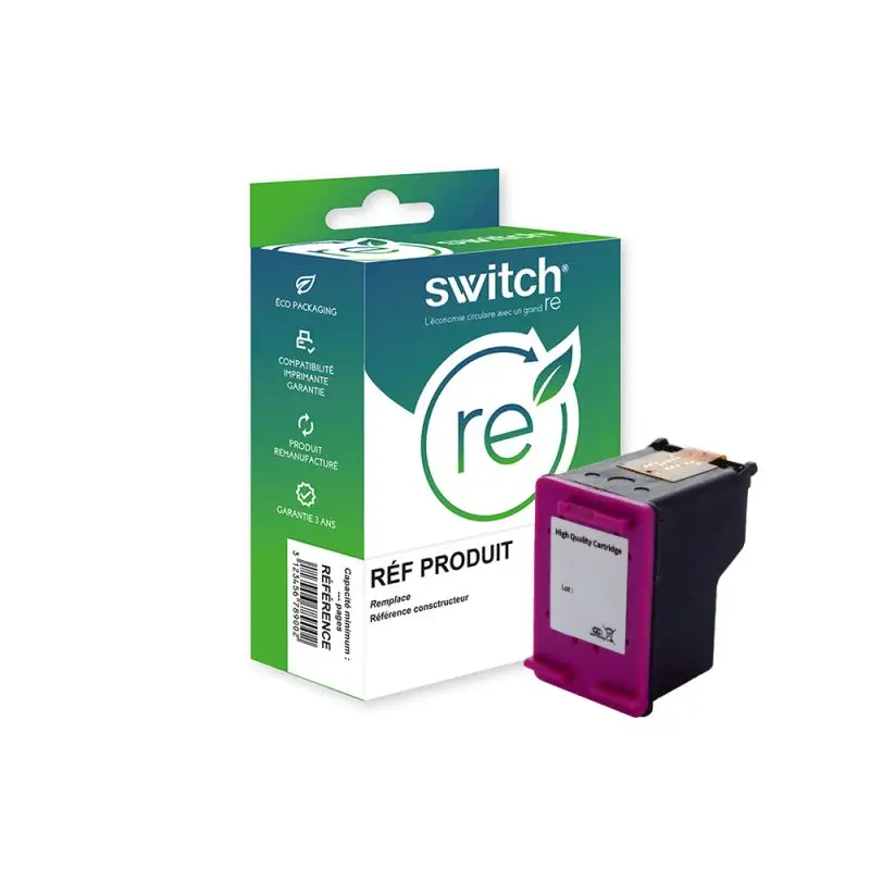 HP 300XL Cartouche Tricolore remanufacturé équivalent à CC644EE · Switch