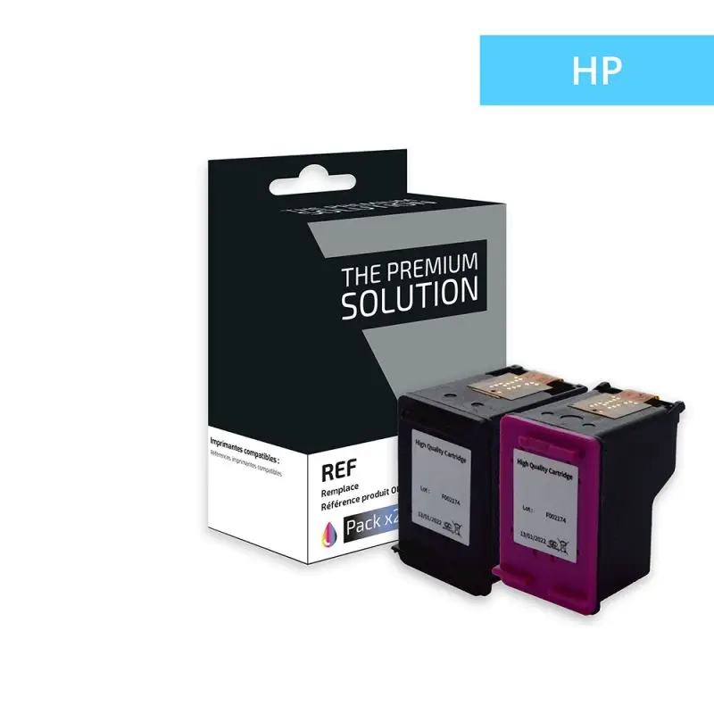 HP 300XL Cartouche Pack 4 Couleurs remanufacturé équivalent à CC641EE, CC644EE
