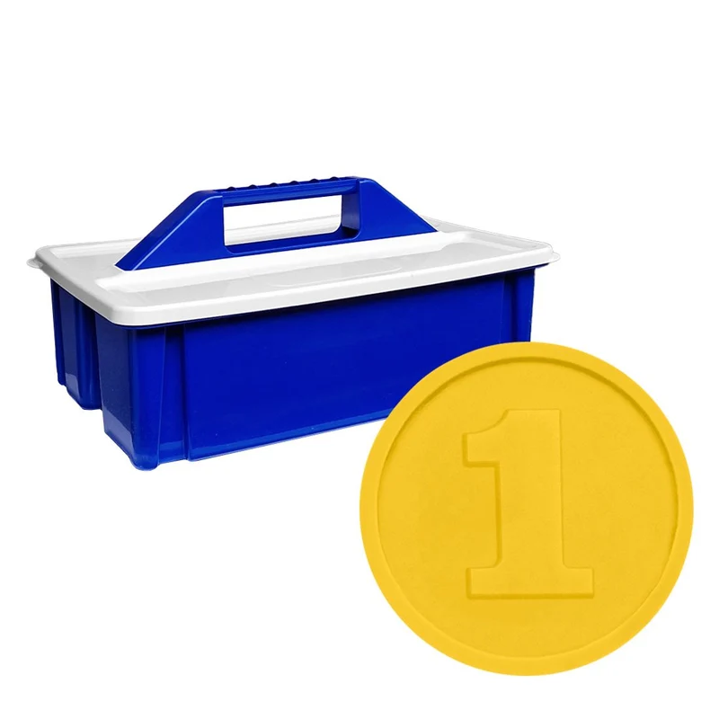 Boîte de rangement avec jetons pour buvette Ø29 mm - 2000 pièces