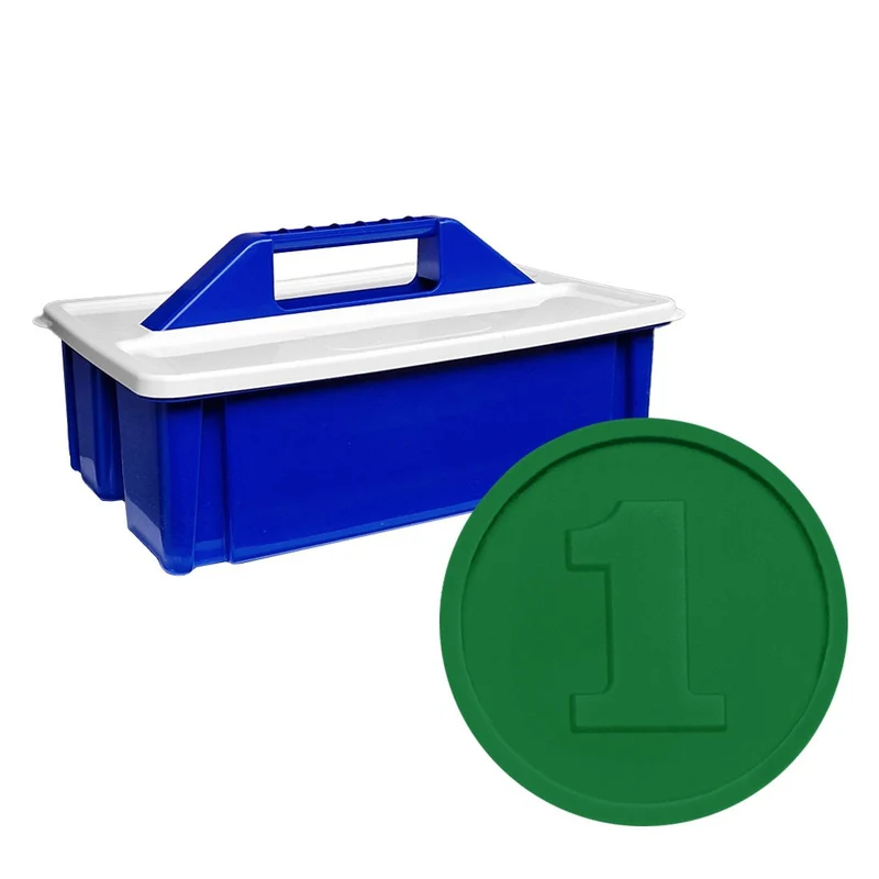 Boîte de rangement avec jetons pour buvette Ø29 mm - 2000 pièces