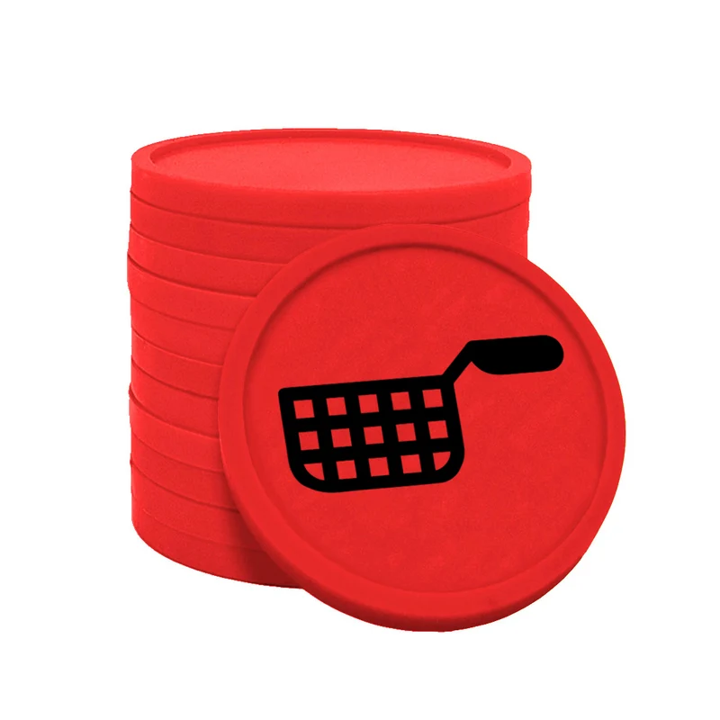 Jetons pour buvette friteuse Ø29 mm - 100 pièces