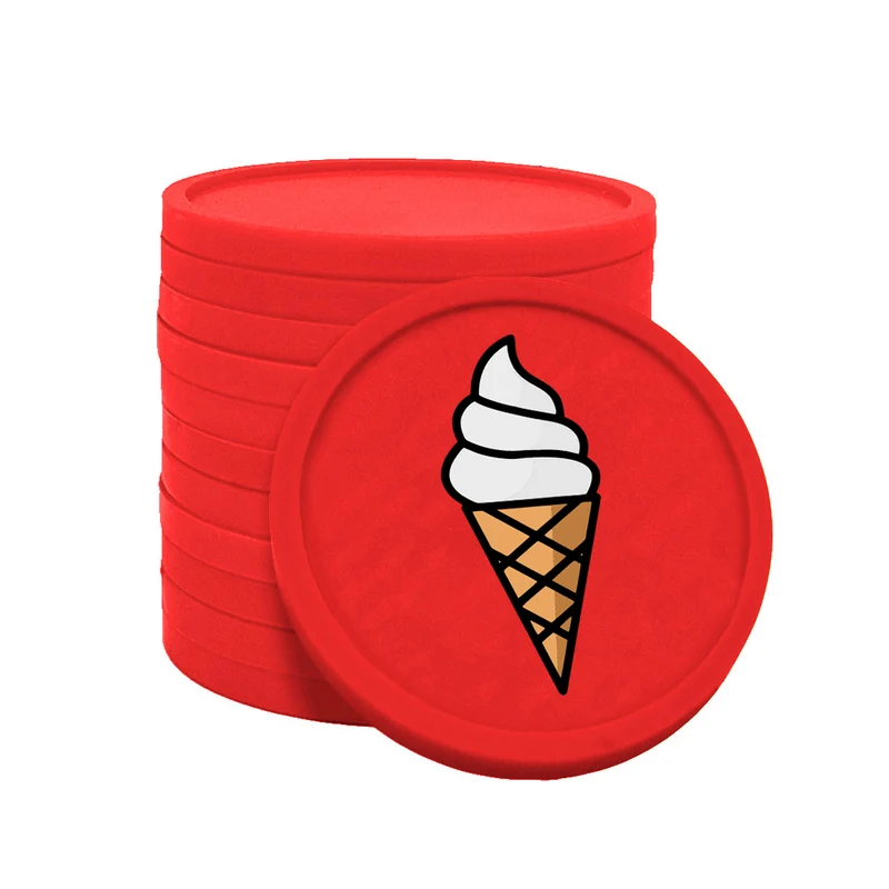 Jetons pour buvette glace à l'italienne Ø29 mm - 100 pièces