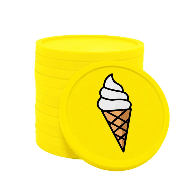 Jetons pour buvette glace à l'italienne Ø29 mm - 100 pièces