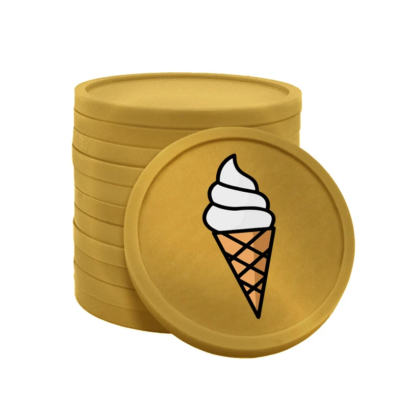 Jetons pour buvette glace à l'italienne Ø29 mm - 100 pièces