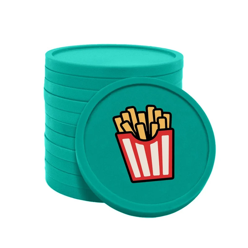 Jetons pour buvette barquette à frites Ø29 mm - 100 pièces