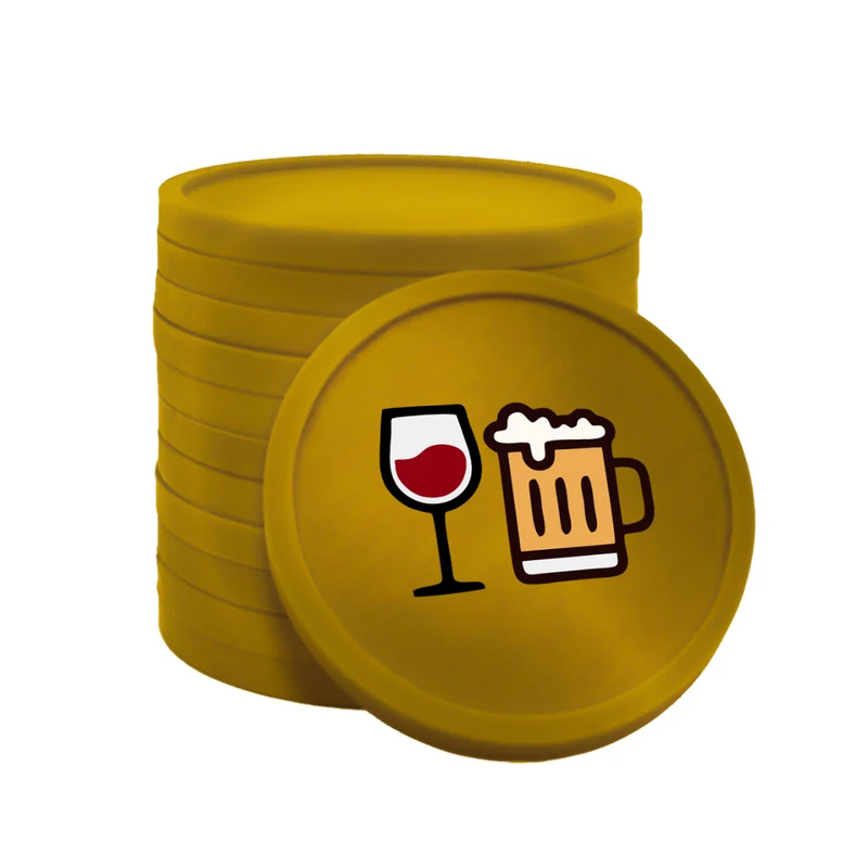 Jetons pour buvette bière et vin Ø29 mm - 100 pièces