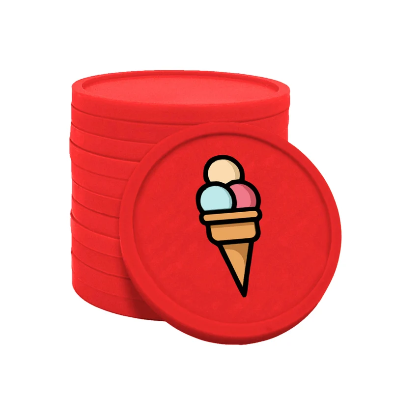 Jetons pour buvette glace Ø29 mm - 100 pièces