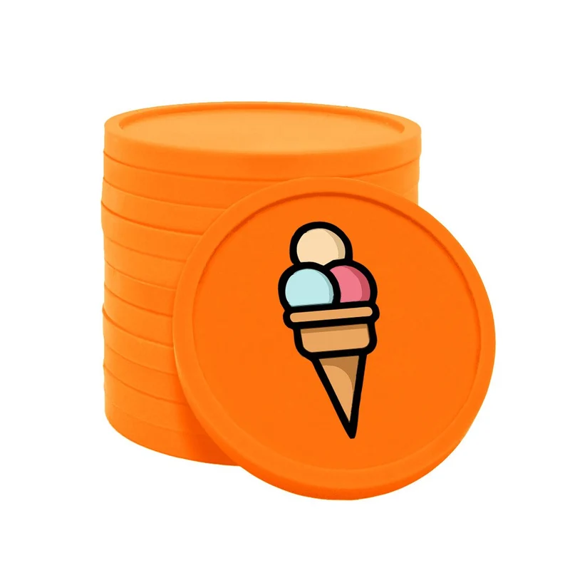 Jetons pour buvette glace Ø29 mm - 100 pièces