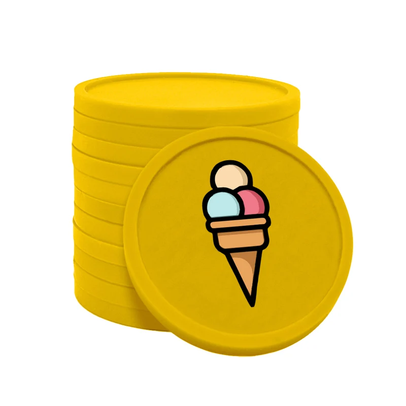 Jetons pour buvette glace Ø29 mm - 100 pièces