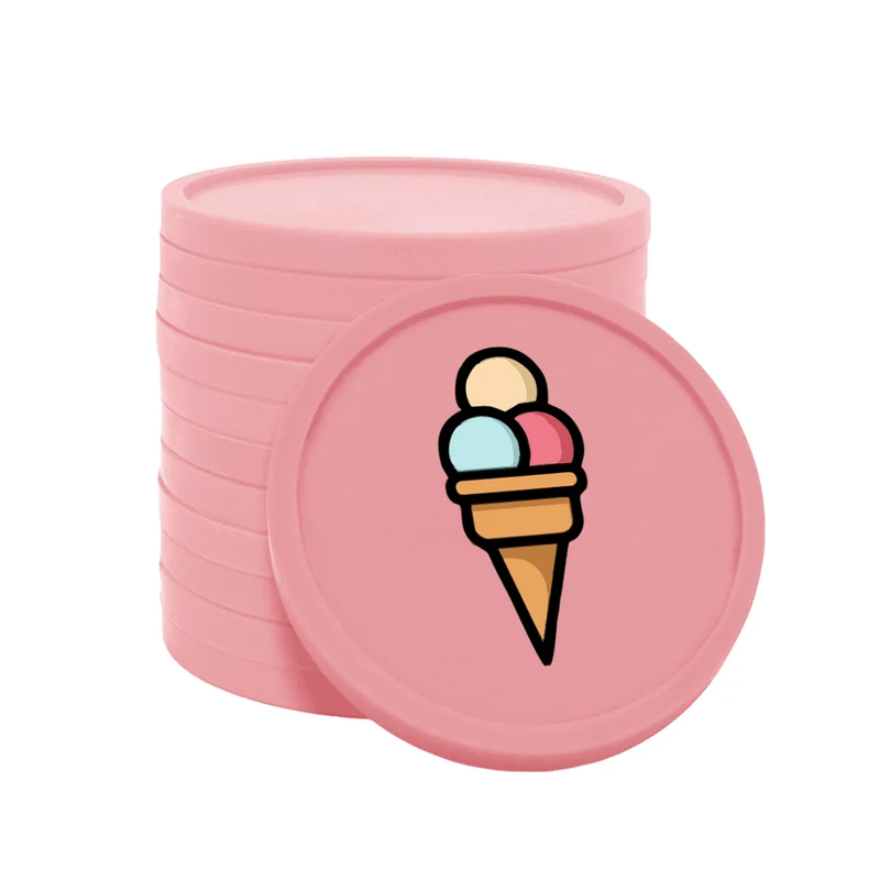 Jetons pour buvette glace Ø29 mm - 100 pièces