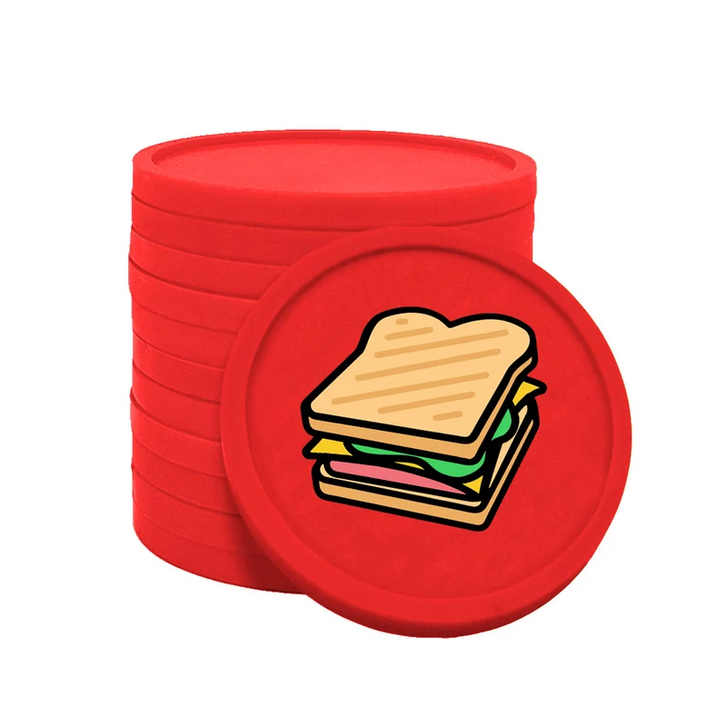 Jetons pour buvette sandwich Ø29 mm - 100 pièces