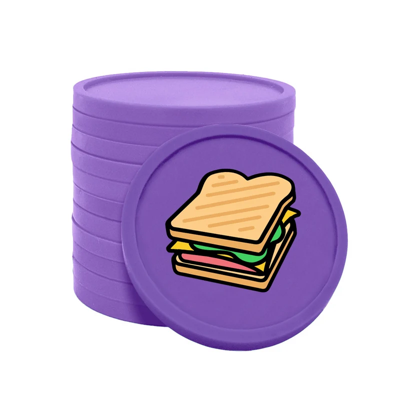 Jetons pour buvette sandwich Ø29 mm - 100 pièces
