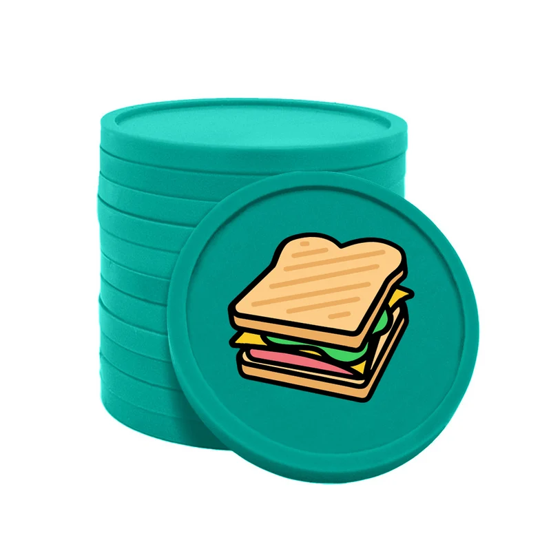 Jetons pour buvette sandwich Ø29 mm - 100 pièces