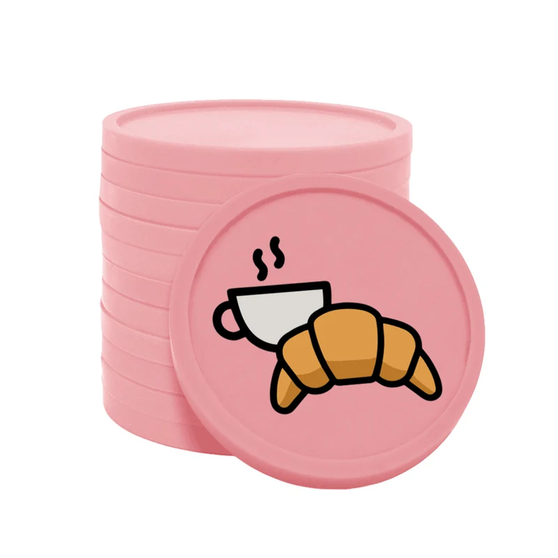 Jetons pour buvette café croissant Ø29 mm - 100 pièces