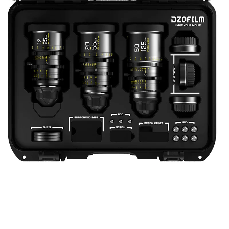 Ensemble Pictor 12-25mm/20-55mm/50-125mm T2.8 PL/EF (Noir)