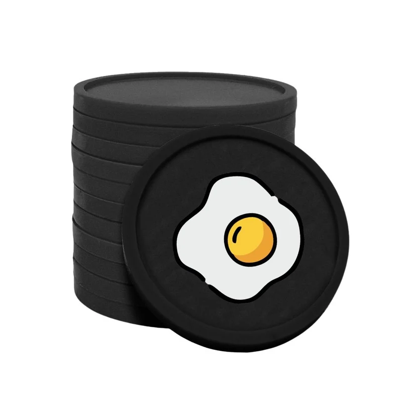 Jetons pour buvette œuf au plat Ø29 mm - 100 pièces