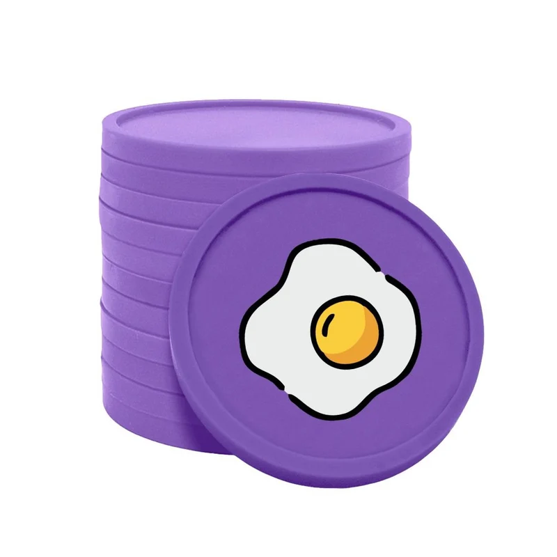 Jetons pour buvette œuf au plat Ø29 mm - 100 pièces