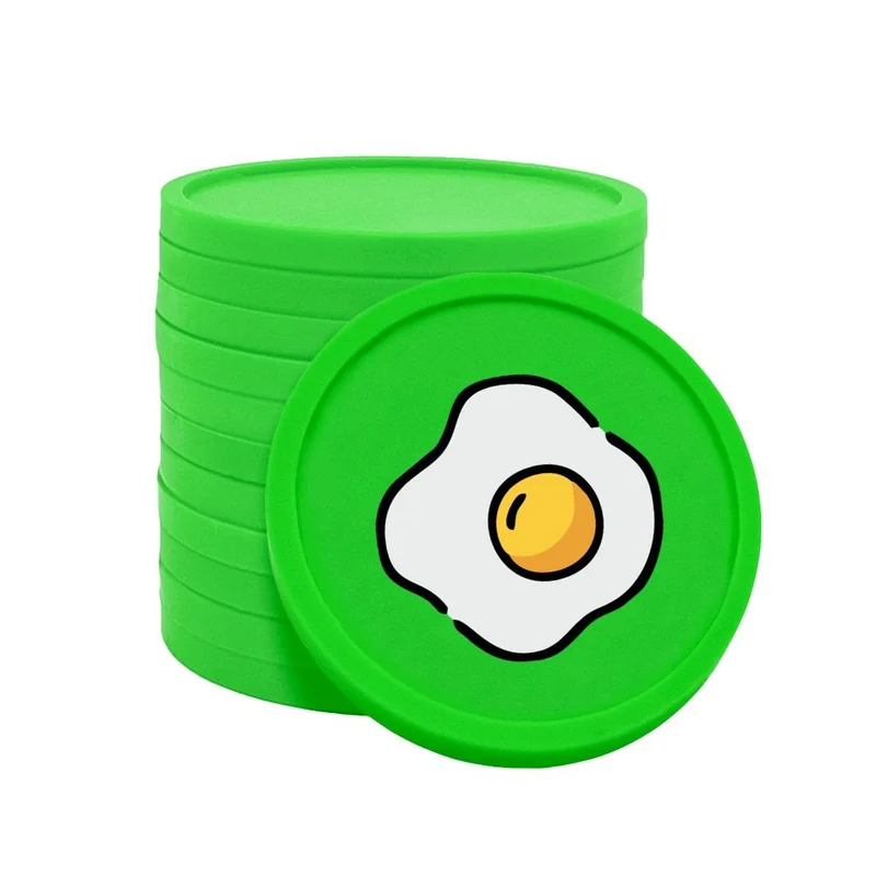 Jetons pour buvette œuf au plat Ø29 mm - 100 pièces