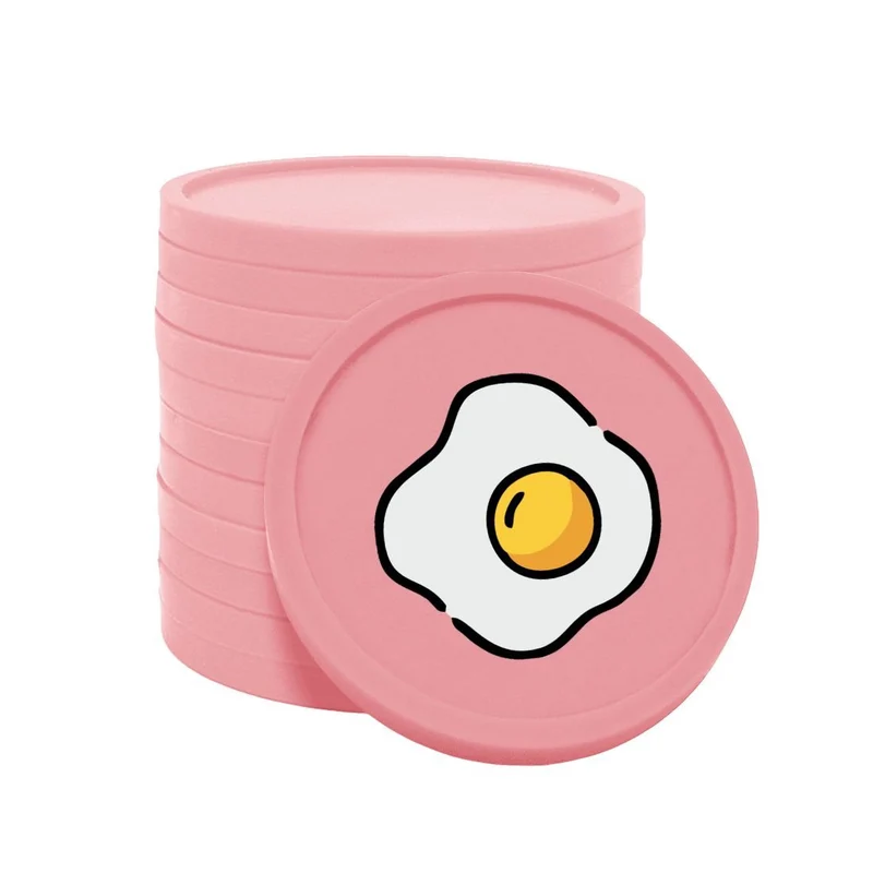 Jetons pour buvette œuf au plat Ø29 mm - 100 pièces