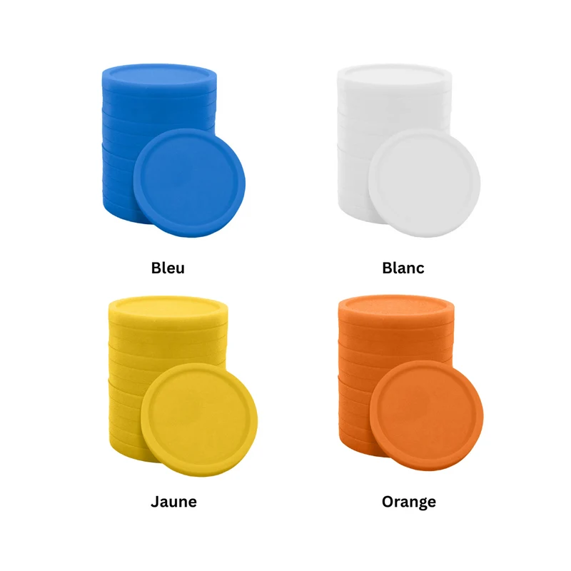Jetons caddie vierges format 0,50 € - 100 pièces