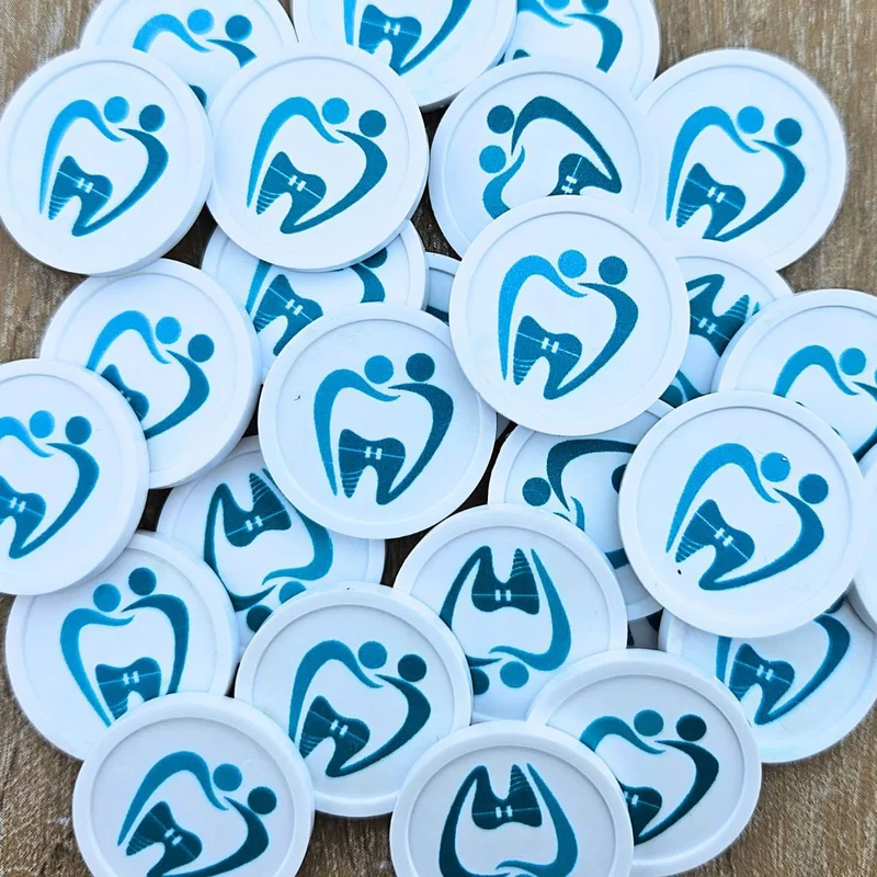 Jetons caddie personnalisés format 1 € - 100 pièces