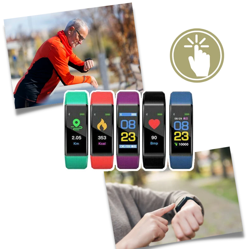 Montre Intelligente Seniors - Suivi Santé Avancé et Facile d'Utilisation
