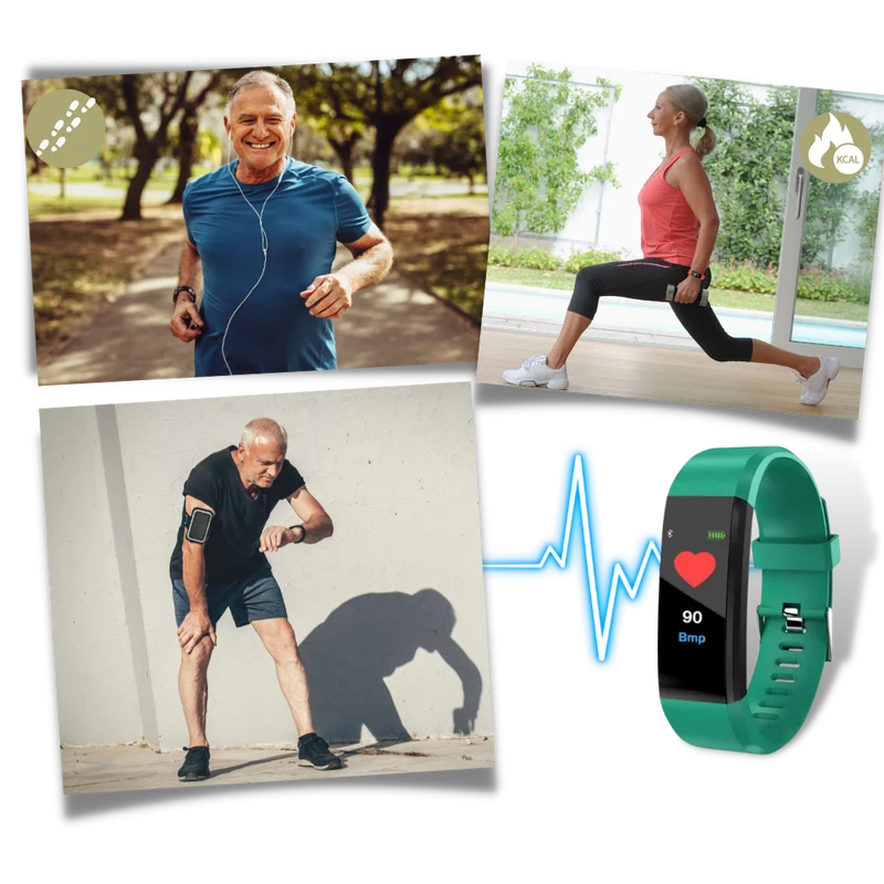 Montre Intelligente Seniors - Suivi Santé Avancé et Facile d'Utilisation
