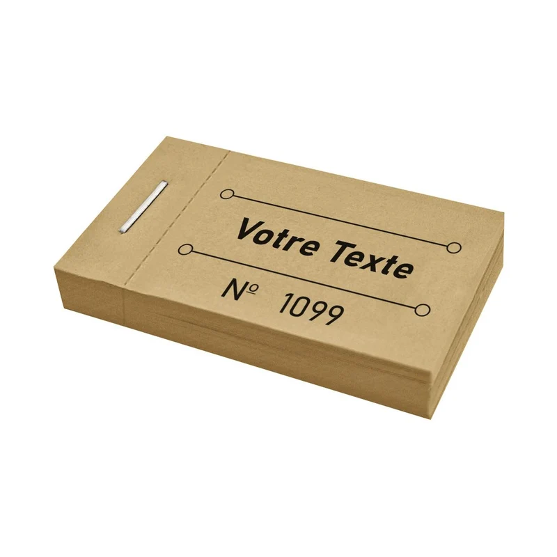 Carnet de tickets avec propre texte - 3150 tickets
