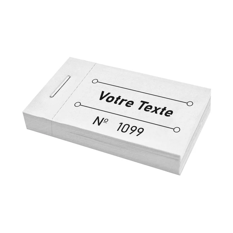 Carnet de tickets avec propre texte - 3150 tickets